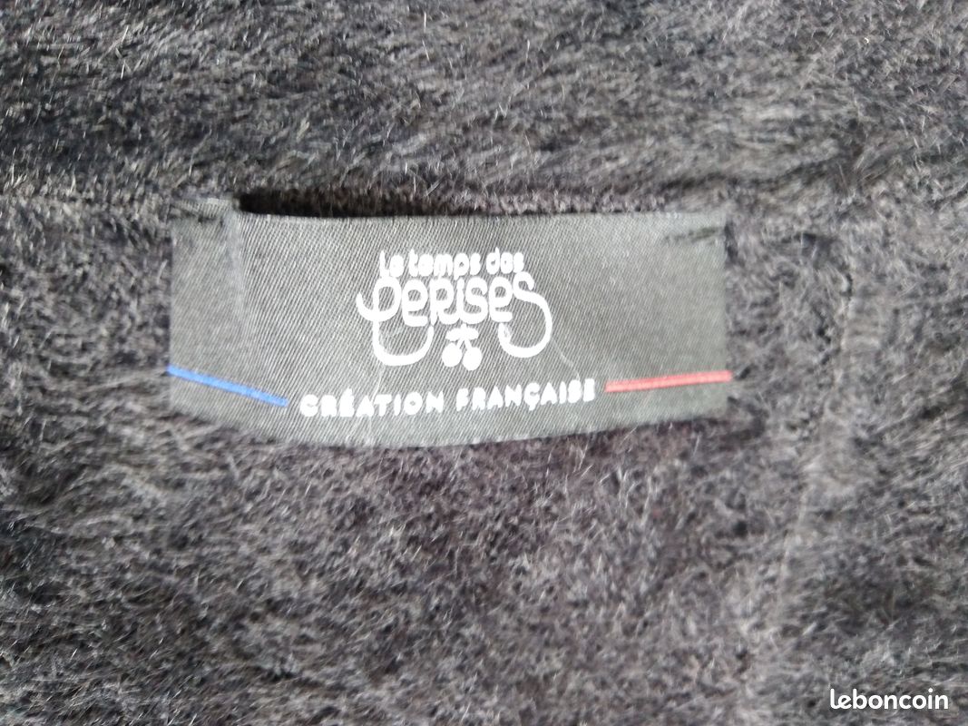 Pull noir douceur extrême taille XS (34) (image 7)