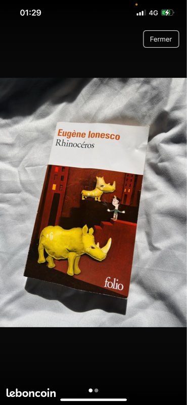 Livre Ionesco Rhinoceros (image 2)