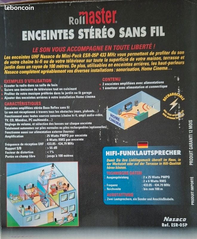 Enceintes stéréo sans fil roll master (image 2)