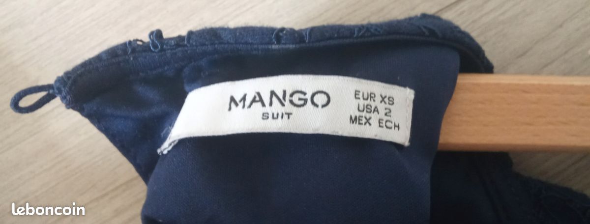 Robe Bleue Marine Sans Manches Mango – Taille XS (équivalent 36) – Neuve Avec étiquettes