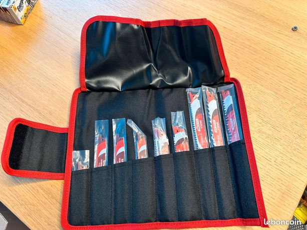 SHALL - Kit 34 Lames Scie Sabre Carbure + Acier HCS - Pour Bois, Métal, Plastique Et élagage - Avec Sac De Rangement Robuste