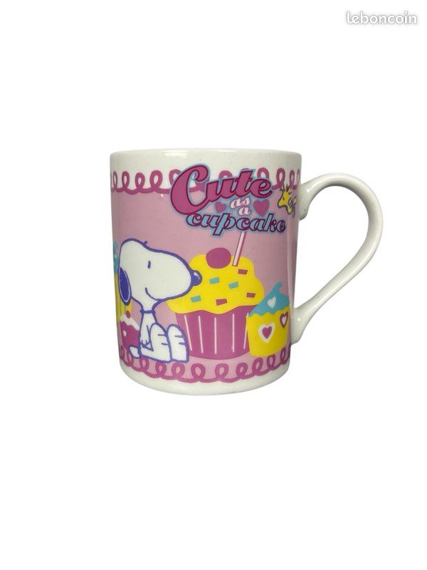 Tasse Mug Vintage Snoopy Football - Céramique Blanche - Bon état - Parfaite Pour Les Collectionneurs Peanuts