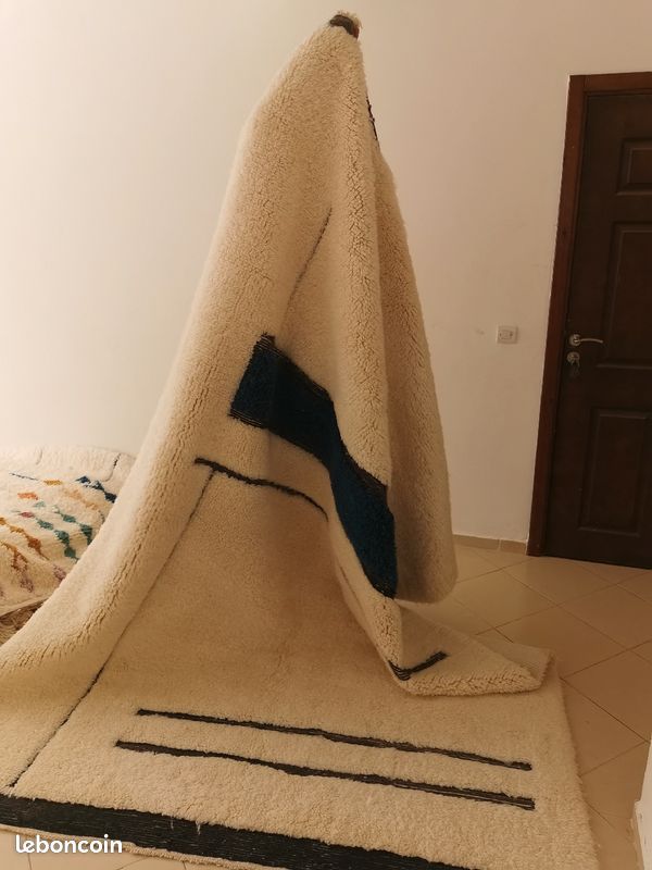 Tapis Berbère art déco blanc (image 5)