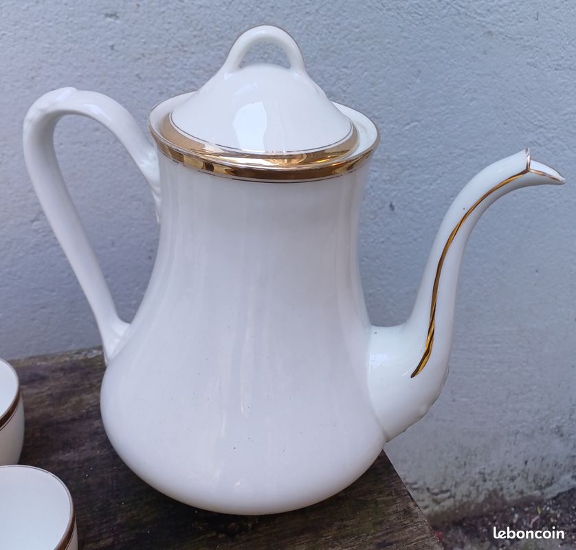 ANCIENNE THEIERE EN Aluminite Frugier Porcelaine Limoges France EUR 20