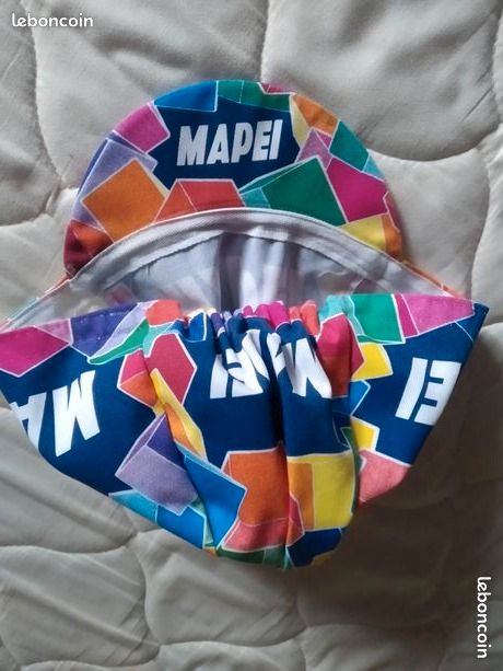 Casquette De Cyclisme Mapei - Bonnet D'équipe Vintage, Occasion