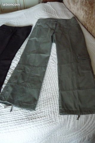 Vêtement Pantalon Kaki Femme Camaieu Pantalon Kaki Clair CAMAIEU