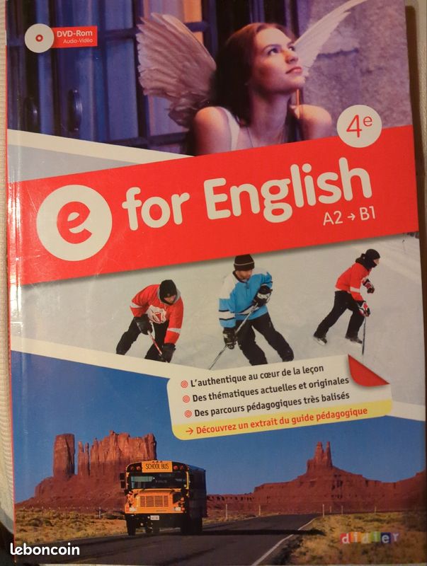 E for english : anglais ; 4ème ; A2/B1 ; workbook (image 1)