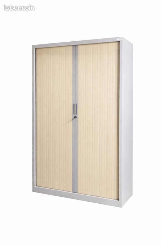 Armoire haute métallique rideaux 200x120 cm – Occasion professionnelle (image 1)