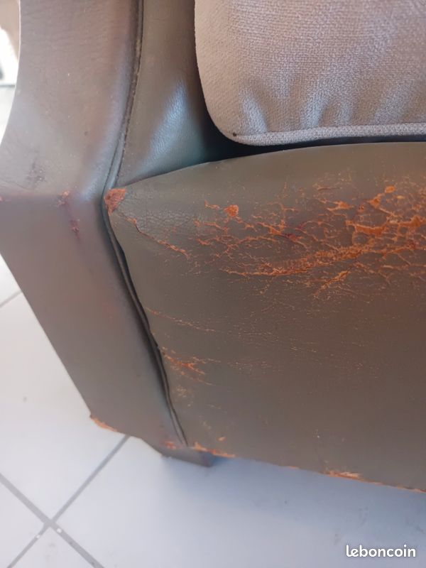 2 fauteuils cuir vintage (image 5)