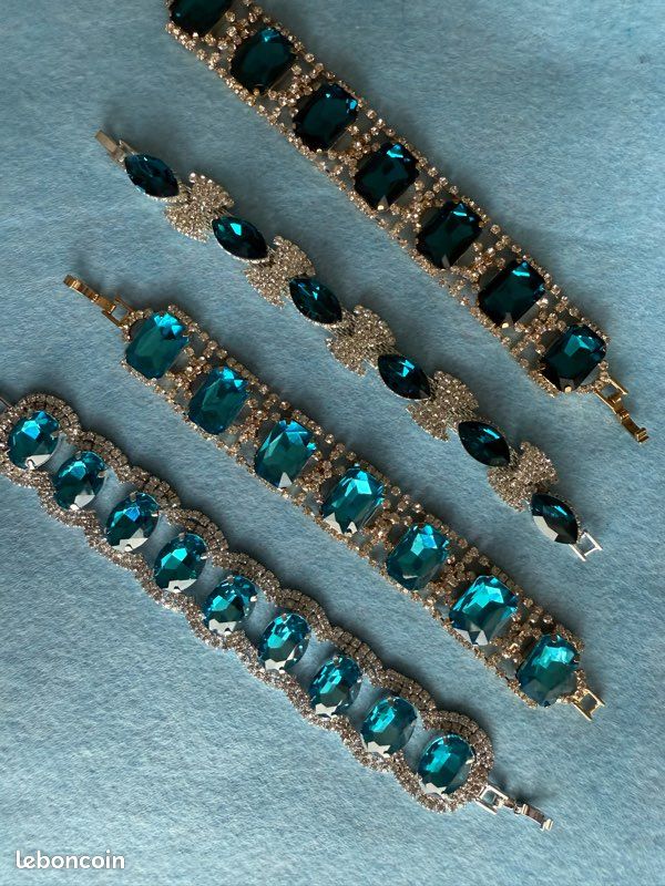 Bracelets en cristaux turquoises par piece (image 3)