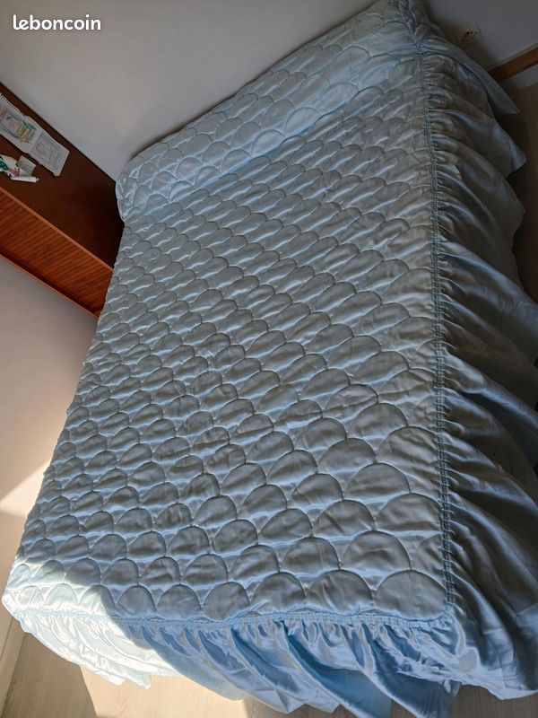 Dessus De Lit Vintage étoilé 77x85 Cm - Tissu Feedsack Années 40 - Cousu Main