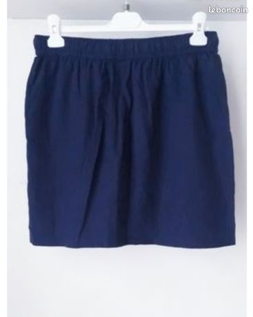 Jupe Longue Maxi The Linen Press En Lin Bleu - Taille 44/14 UK - Doublée, Poches