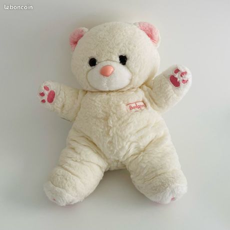 Doudou ours ourson rose Boulgom en posture debout 22 cm +/- ce modèle à les bras