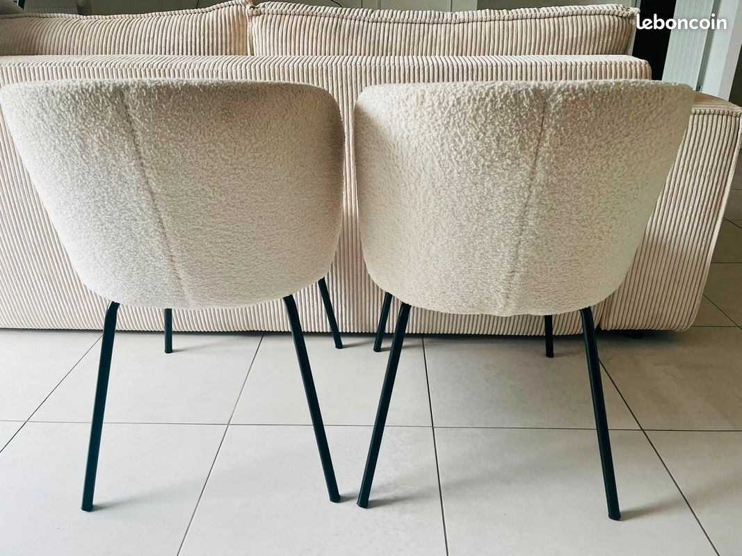 Lot de 4 chaises cotelées (image 1)