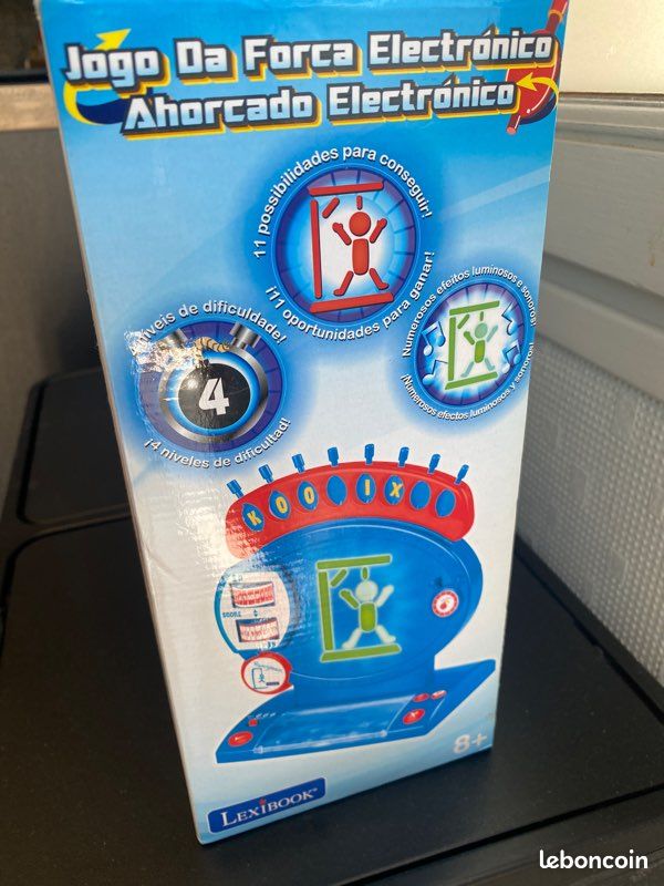 Lexibook Jeu Du Pendu Électronique – Orthographe Et Vocabulaire, 2 Joueurs, 4 Niveaux, Effets Lumineux Et Sonores – Bleu/Rouge