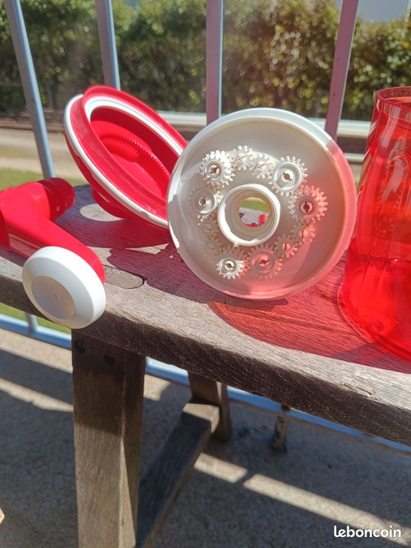 Tupperware - Ciotola per Insalata con Sistema a Rotazione, Rosso, Nuovo Tupperware - Ciotola per Insalata con Sistema a Rotazione, Rosso, Nuovo