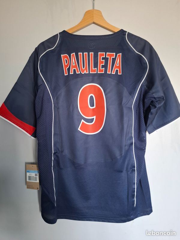 MAILLOT PSG PARIS Saint Germain Thomson Pauleta #9 Nike rouge Vintage - M EUR 184,90 - FR