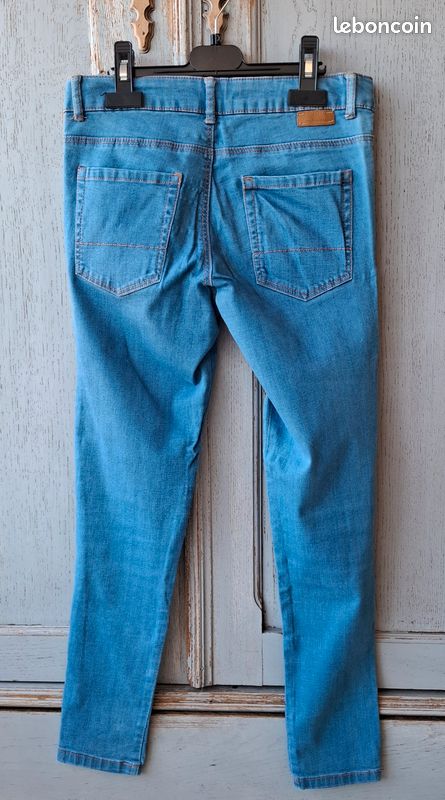 Jean skinny bleu ciel Zara taille 11-12 ans (image 5)