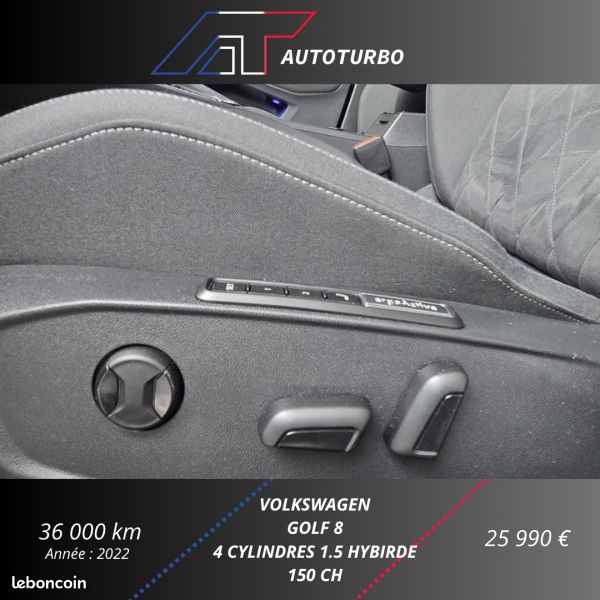Volkswagen GOLF VIII 1.5 ETSI OPF 150CH STYLE DSG7 (image 13)
