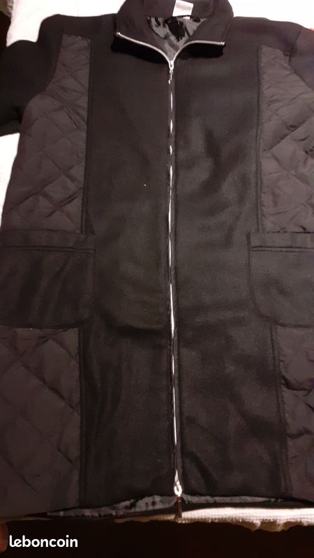Manteau léger style polaire, noir, pour femme (image 9)