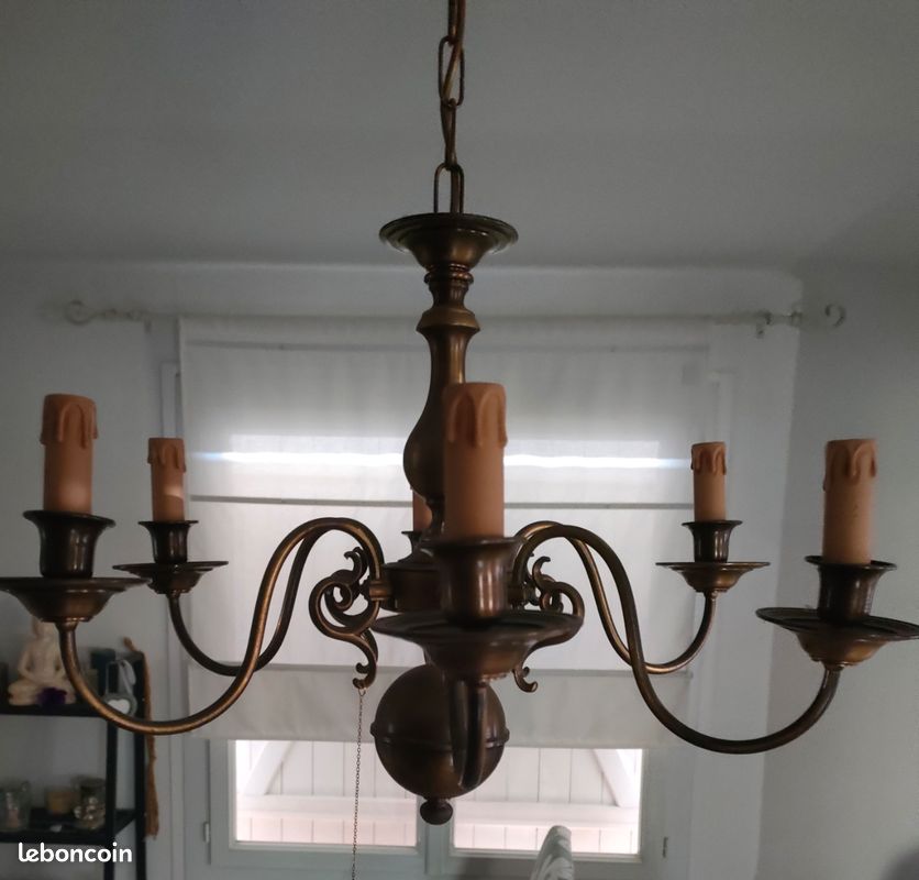 Lustre laiton 6 branches (image 2)