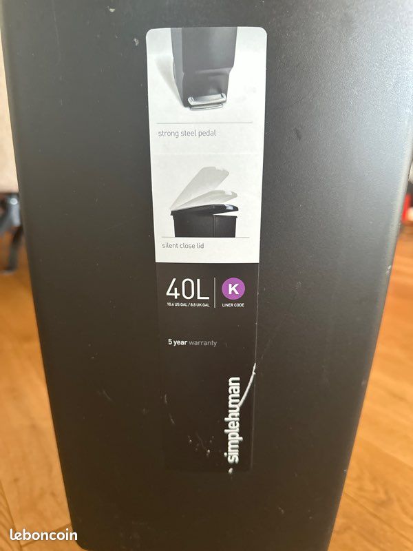 Poubelle Simplehuman 40 litres (image 4)