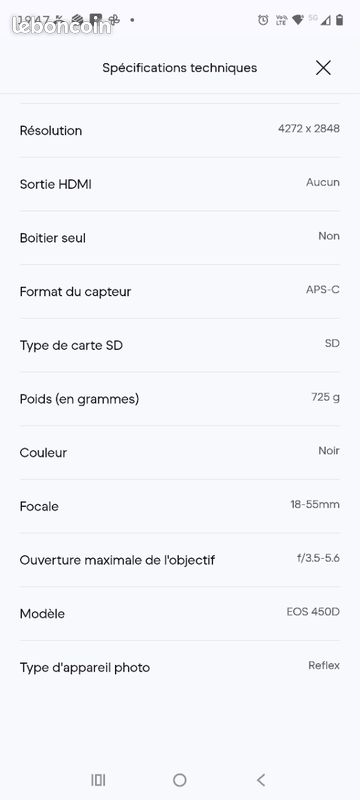 Appareil photo reflex canon (image 5)