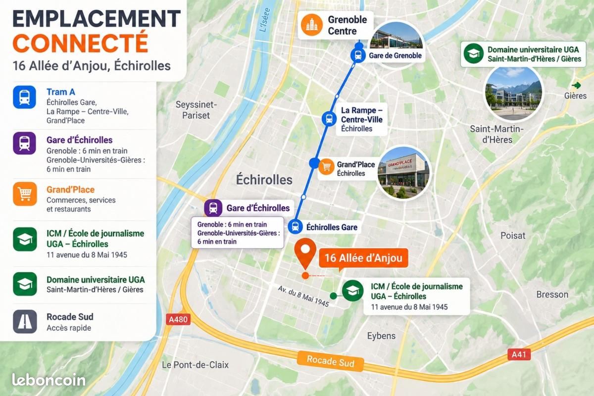 Appartement 6 pièces 119 m² · à Échirolles · 119 m² · 105 000 €