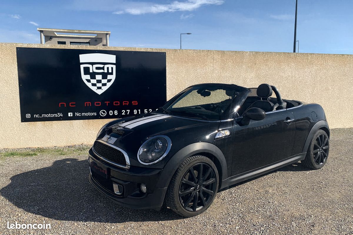 Mini Cooper S Roadster (R59) 1.6 i Turbo 184 cv Steptronic Cabriolet - Système électrique de capote neuf, Feux xénon, Jantes 17", Sellerie cuir, Sièges avant chauffants.. (image 1)