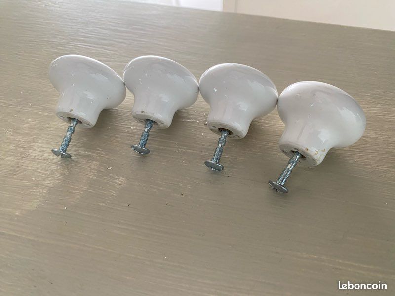 4 Boutons poignées en porcelaine (image 5)