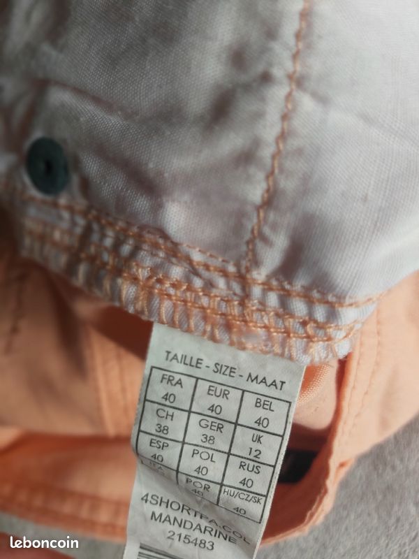 Short Orange clair Femme (image 3)