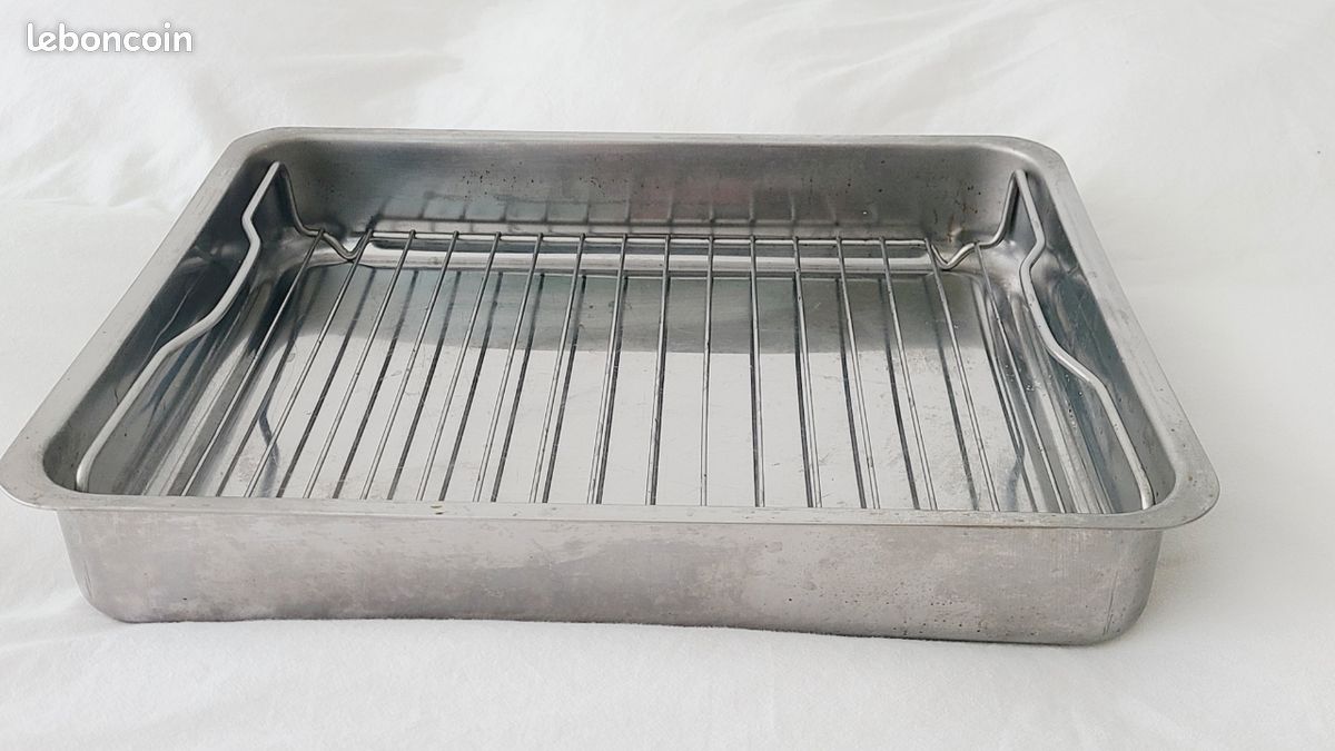 Plat à four avec grille Koncis Ikea 40x32 cm acier inoxydable