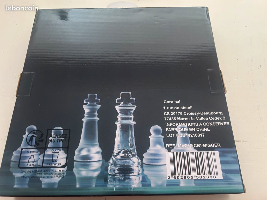 Jeu d'échecs en verre 32 pièces (image 5)