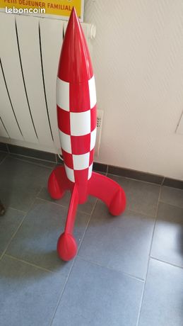 Fusée Tintin impression 3D 50cm (lampe) - Collection