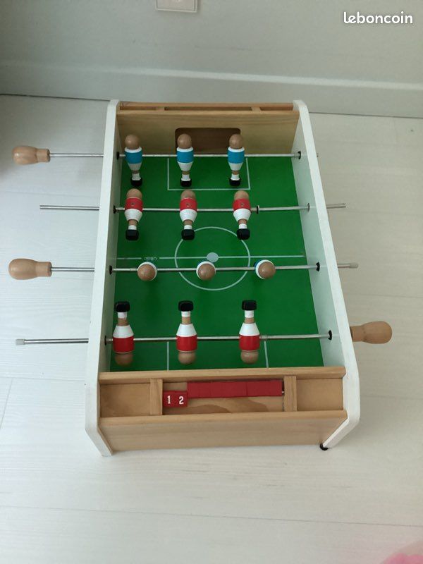 Baby-foot Ancien STADE BALL Des Années 40/50 - En Bois, Complet Et Très Bon état
