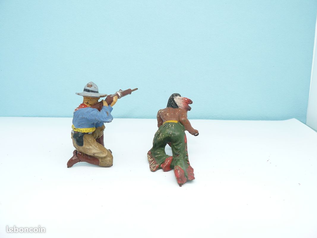 Timpo toys Figurines | Cavalier Cow Boy avec son couteau