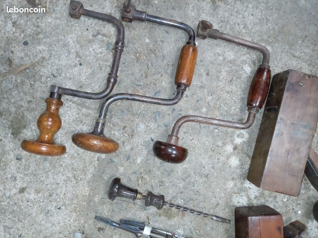 Lot Outils Anciens Brocante Vieux Métiers Nogent Acier - Occasion Fonctionnel