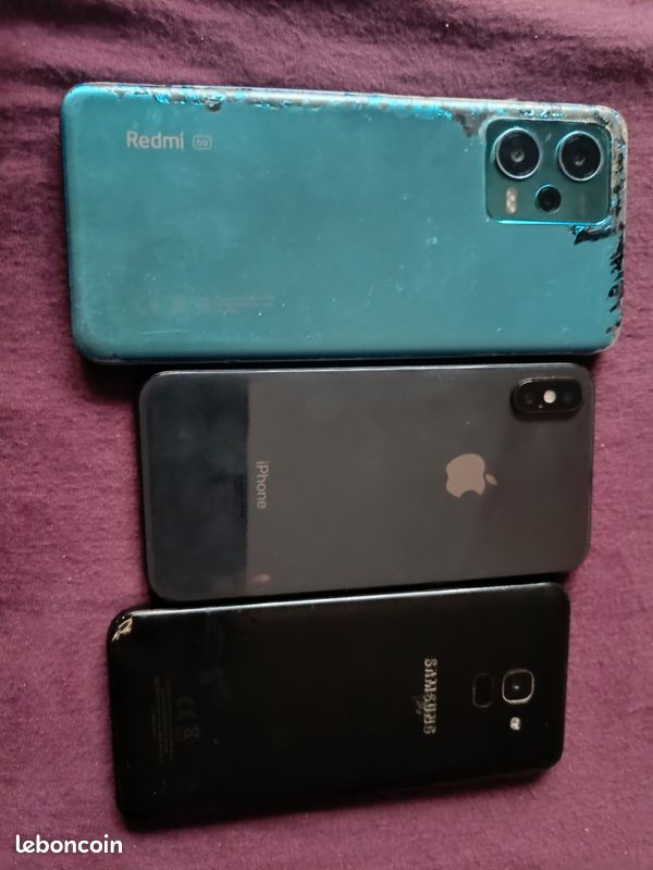 Lot De 3 Smartphones Kyocera Pour Pièces Détachées - Noirs 16 Go - Ne Fonctionnent Pas