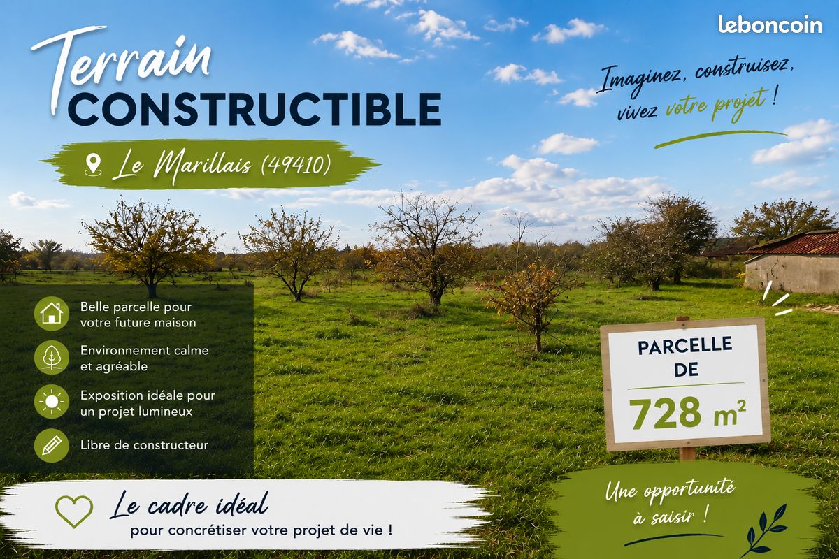 Terrain 728 m² · à Mauges-sur-Loire · 728 m² · 34 500 €