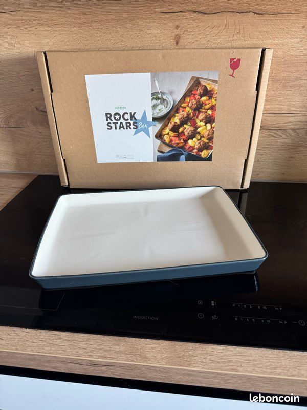 Plat En Grès Pour Thermomix – Moule à Gâteaux Rectangle, Rock Star Ben, Neuf