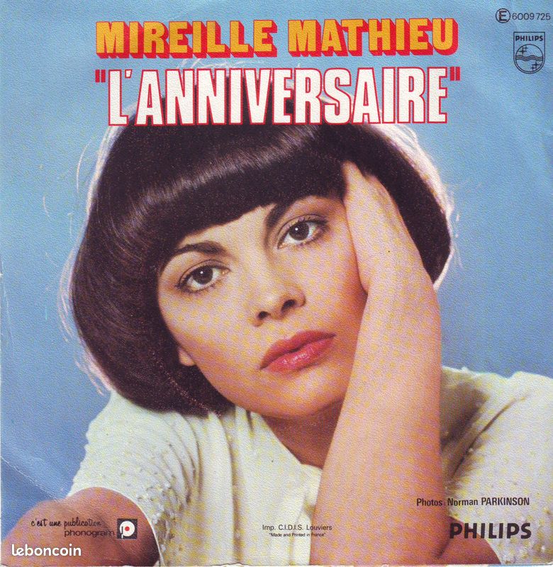 Mireille Mathieu, ma mélodie d'amour ( vinyl 45 tours ) (image 2)