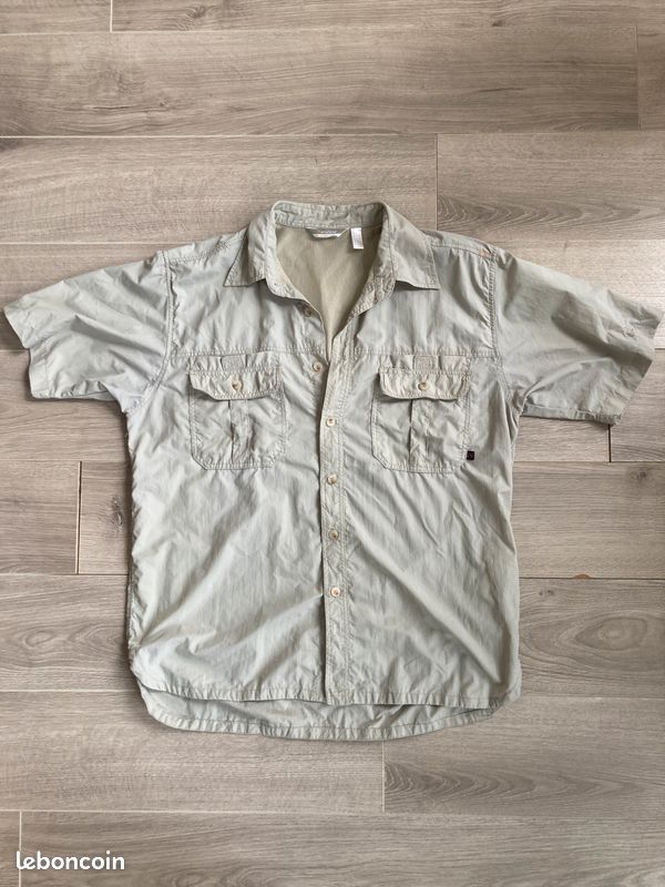 Chemise Manches Courtes Craghoppers Solardry Kaki - Taille M, Parfait état, Idéale Rando