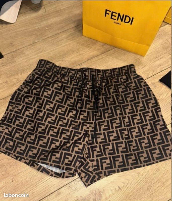 Swim Trunks Short De Bain Homme Fendi Maillot De Bain Fendi Noir
