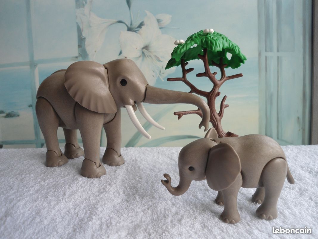 400 annonces safari N° 86 PLAYMOBIL quasi neuf éléphant pour completer ton centre soin zoo animaux maison savane (image 1)