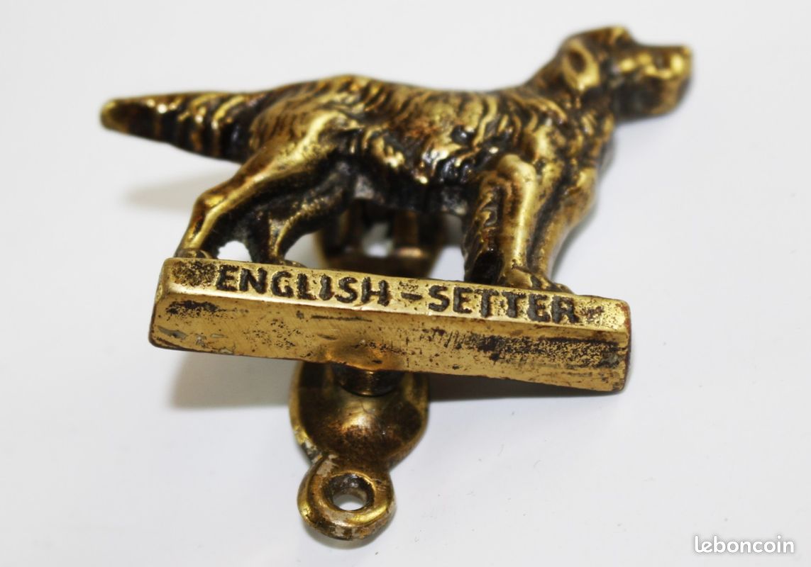 Heurtoir de porte chiens en bronze ou laiton doré (image 11)