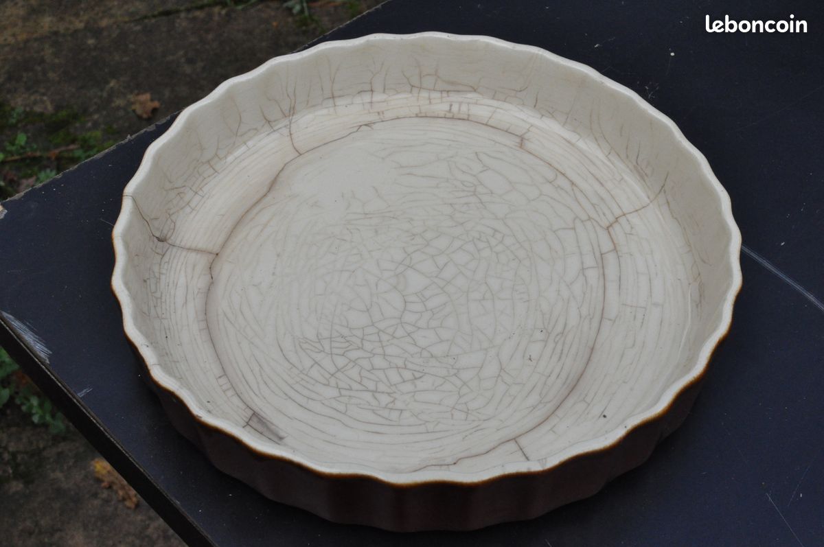 Plat à tarte en céramique vintage (image 3)