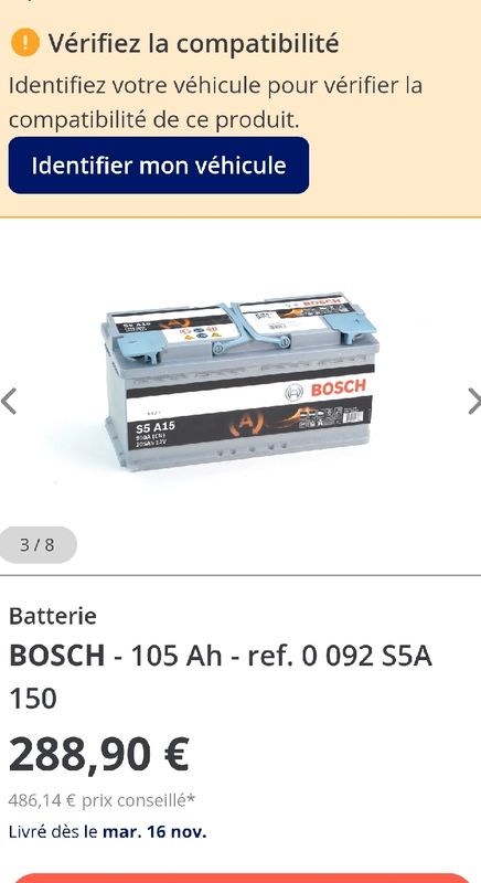 Bosch S5 A15 Batteries AGM 105Ah