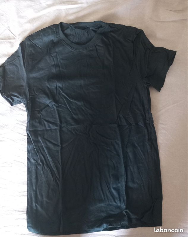 6 t-shirts noirs en coton (image 7)