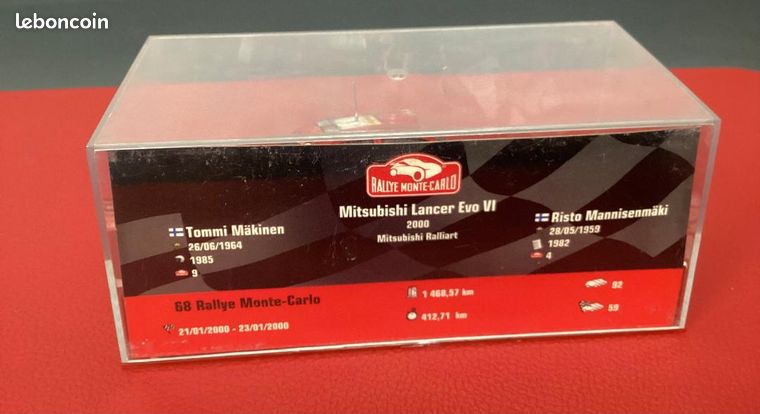 Décalcomanie Neuve 1:43 Mitsubishi Lancer Evo3 N°66 – Rallye WRC Monte-Carlo 2000 – Modèle Collector
