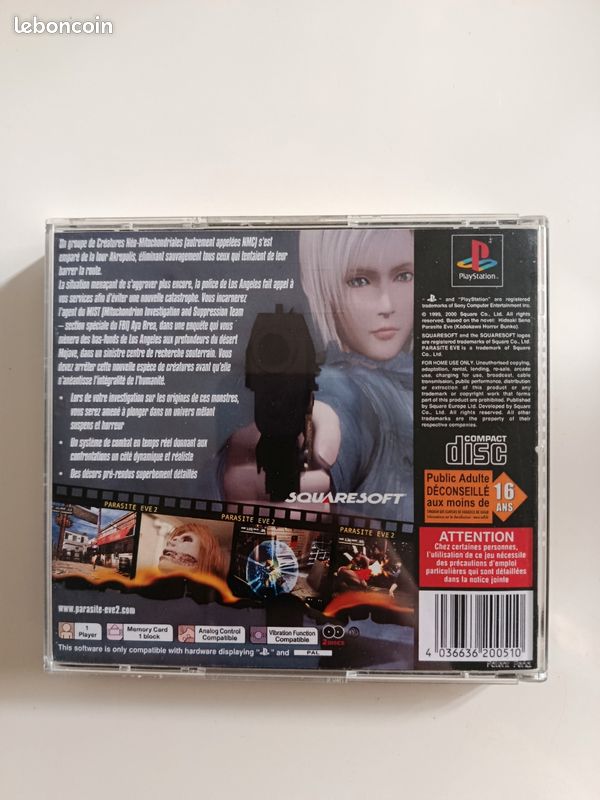 Jeu Parasite Eve 2 Complet Pour PlayStation 1 (PS1) - Bon état